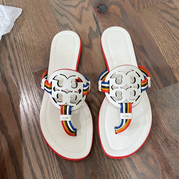 Like New Tory Burch Mignon Miller Calf Leather Sandals - Picture 1 of 7